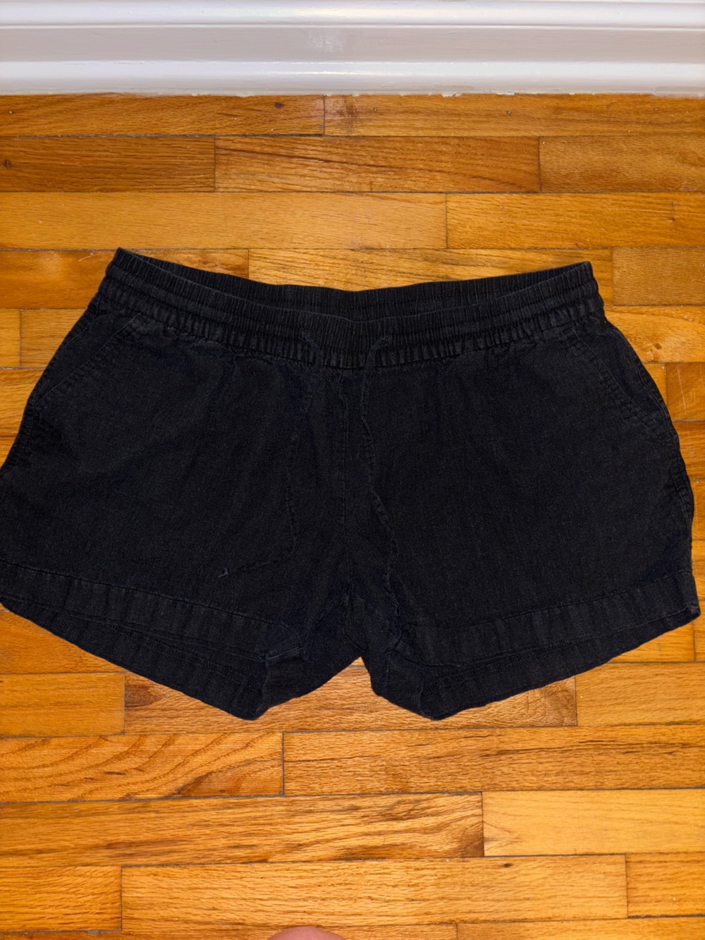 Old Navy Black Elastic-Waist Draw String Shorts